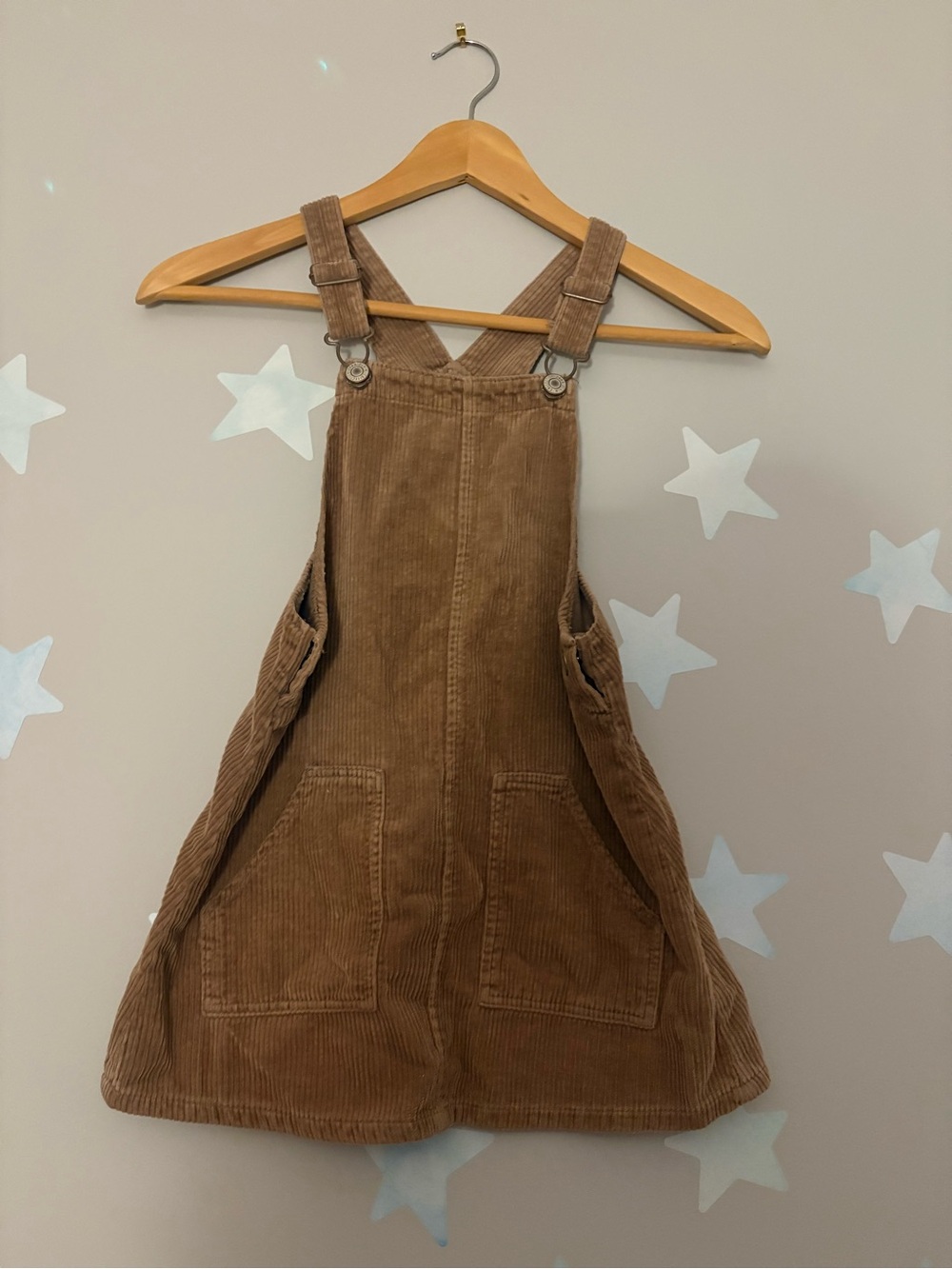 Zara Brown Corduroy Pinafore Overall Dress